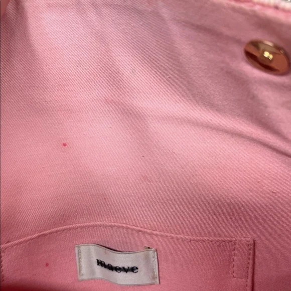 Anthropologie Fiona olive  Pink and Green Beaded Shoulder Bag Preowned - Picture 8 of 8